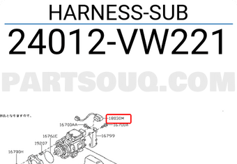 Nissan 24012VW221 HARNESS-SUB