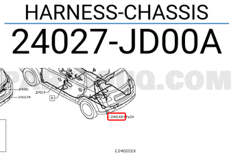 Nissan 24027JD00A HARNESS-CHASSIS