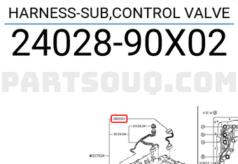 Nissan 2402890X02 HARNESS-SUB,CONTROL VALVE
