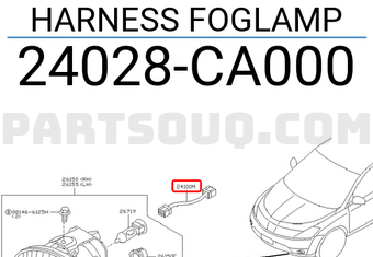Nissan 24028CA000 HARNESS FOGLAMP