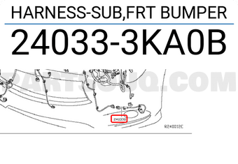 Nissan 240333KA0B HARNESS-SUB,FRT BUMPER