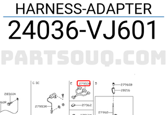 Nissan 24036VJ601 HARNESS-ADAPTER