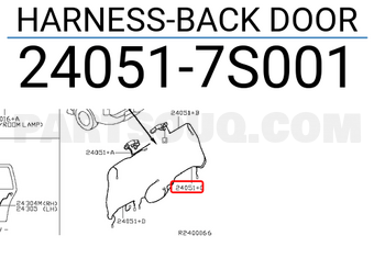 Nissan 240517S001 HARNESS-BACK DOOR