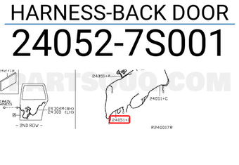 Nissan 240527S001 HARNESS-BACK DOOR