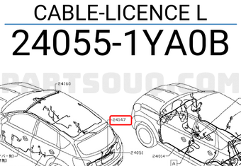 Nissan 240551YA0B CABLE-LICENCE L