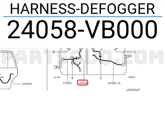 Nissan 24058VB000 HARNESS-DEFOGGER