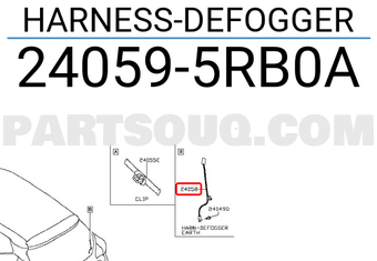 Nissan 240595RB0A HARNESS-DEFOGGER