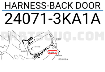 Nissan 240713KA1A HARNESS-BACK DOOR