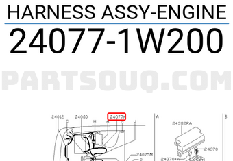 Nissan 240771W200 HARNESS ASSY-ENGINE