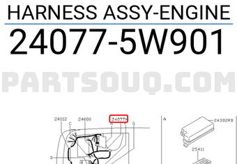 Nissan 240775W901 HARNESS ASSY-ENGINE