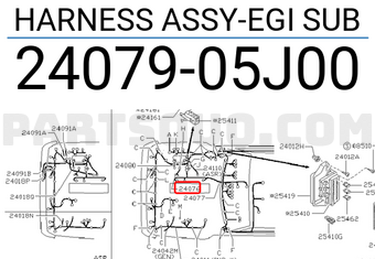 Nissan 2407905J00 HARNESS ASSY-EGI SUB