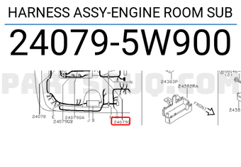 Nissan 240795W900 HARNESS ASSY-ENGINE ROOM SUB