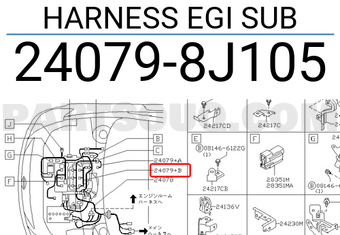 Nissan 240798J105 HARNESS EGI SUB