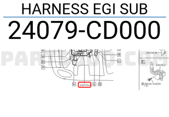 Nissan 24079CD000 HARNESS EGI SUB