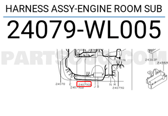 Nissan 24079WL005 HARNESS ASSY-ENGINE ROOM SUB