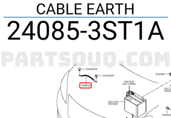 Nissan 240853ST1A CABLE EARTH