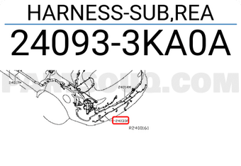 Nissan 240933KA0A HARNESS-SUB,REA