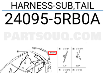 Nissan 240955RB0A HARNESS-SUB,TAIL