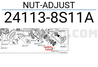 Nissan 241138S11A NUT-ADJUST