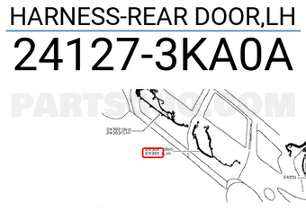 Nissan 241273KA0A HARNESS-REAR DOOR,LH
