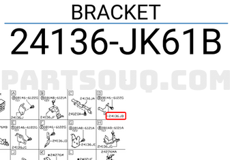 Nissan 24136JK61B BRACKET