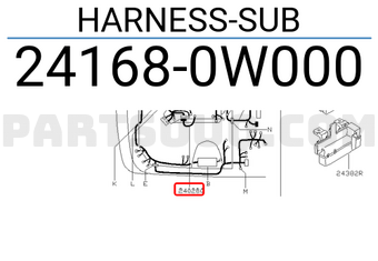 Nissan 241680W000 HARNESS-SUB