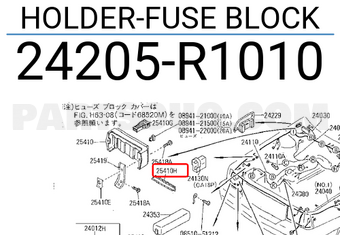 Nissan 24205R1010 HOLDER-FUSE BLOCK