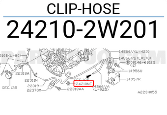 Nissan 242102W201 CLIP-HOSE
