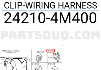 Nissan 242104M400 CLIP-WIRING HARNESS