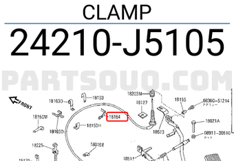 Nissan 24210J5105 CLAMP