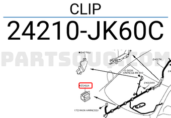 Nissan 24210JK60C CLIP