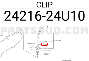 Nissan 2421624U10 CLIP