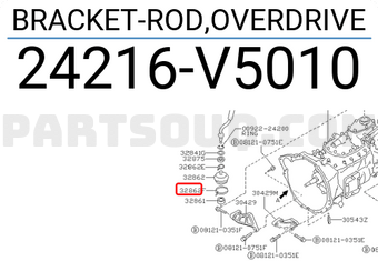 Nissan 24216V5010 BRACKET-ROD,OVERDRIVE