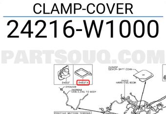Nissan 24216W1000 CLAMP-COVER