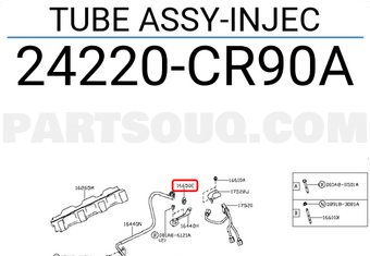Nissan 24220CR90A TUBE ASSY-INJEC