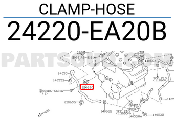 Nissan 24220EA20B CLAMP-HOSE