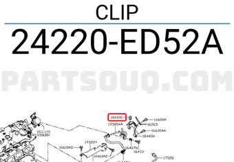 Nissan 24220ED52A CLIP