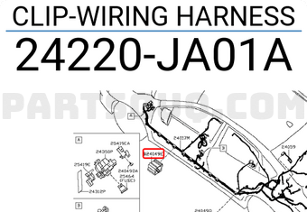 Nissan 24220JA01A CLIP-WIRING HARNESS