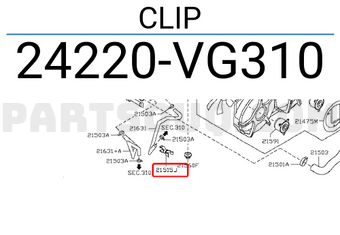 Nissan 24220VG310 CLIP