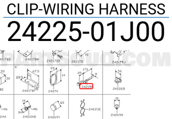 Nissan 2422501J00 CLIP-WIRING HARNESS