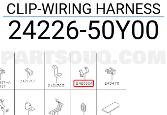Nissan 2422650Y00 CLIP-WIRING HARNESS