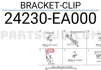Nissan 24230EA000 BRACKET-CLIP