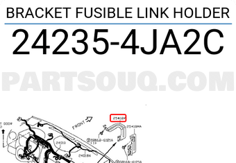 Nissan 242354JA2C BRACKET FUSIBLE LINK HOLDER