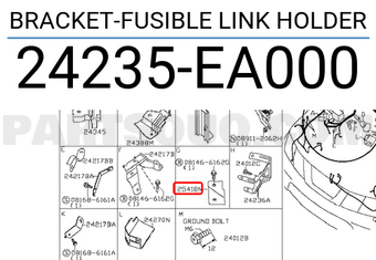 Nissan 24235EA000 BRACKET-FUSIBLE LINK HOLDER