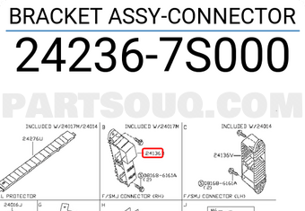 Nissan 242367S000 BRACKET ASSY-CONNECTOR