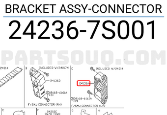 Nissan 242367S001 BRACKET ASSY-CONNECTOR