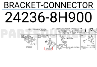 Nissan 242368H900 BRACKET-CONNECTOR