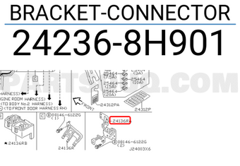 Nissan 242368H901 BRACKET-CONNECTOR