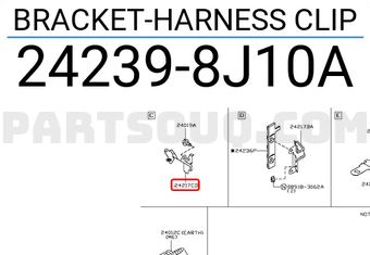 Nissan 242398J10A BRACKET-HARNESS CLIP