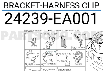 Nissan 24239EA001 BRACKET-HARNESS CLIP